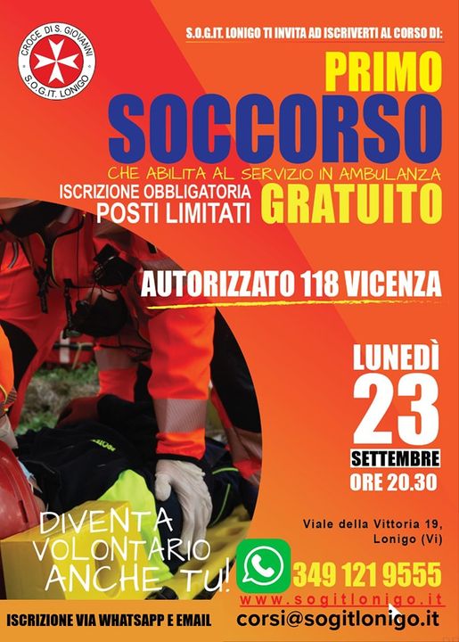 Locandina corso soccorritore maggio 2023